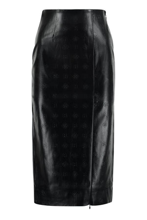 Faux leather skirt-0